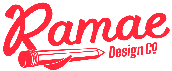 Ramae Design Co. Logo in Red